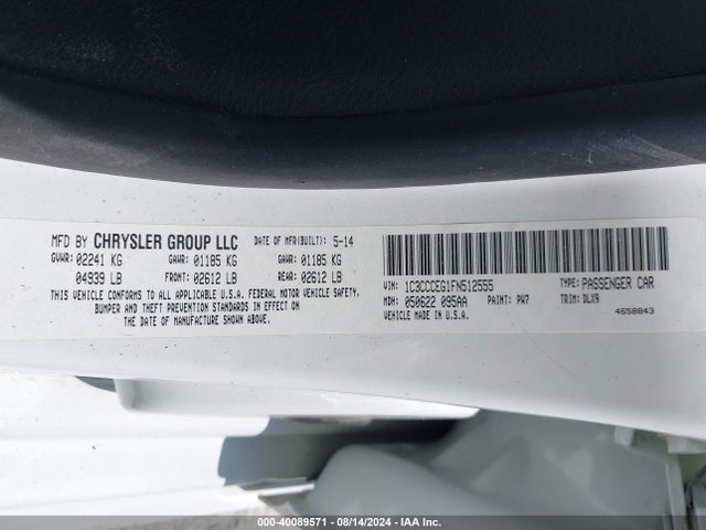 1C3CCCEG1FN512555 Chrysler 200 C