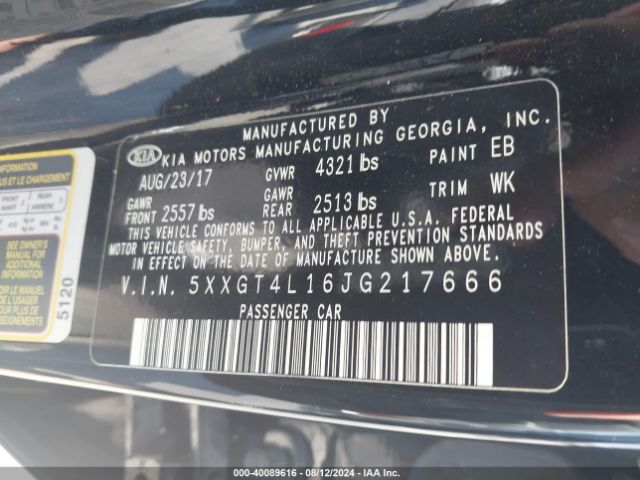 5XXGT4L16JG217666 KIA Optima Lx Turbo
