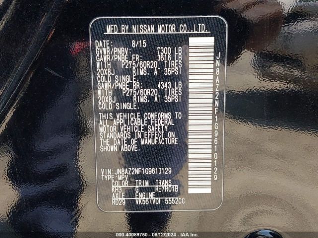 JN8AZ2NF1G9610129 Infiniti QX80
