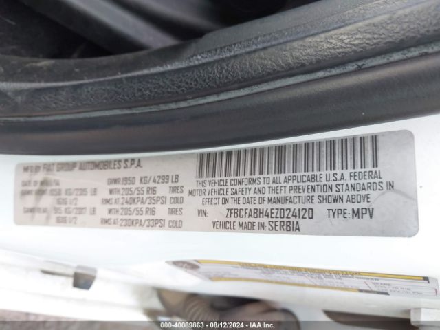ZFBCFABH4EZ024120 Fiat 500l Easy