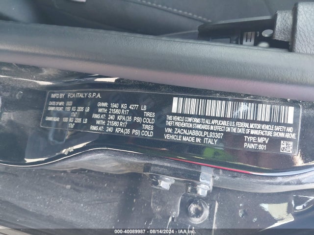 ZACNJABB0LPL93307 Jeep Renegade Latitude Fwd
