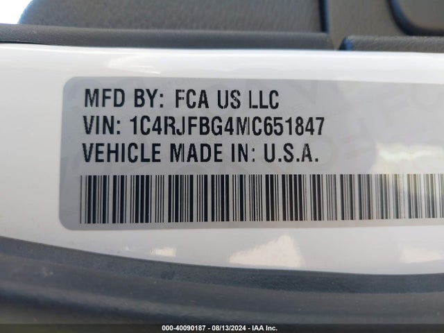 1C4RJFBG4MC651847 Jeep Grand Cherokee 80th Anniversary 4x4