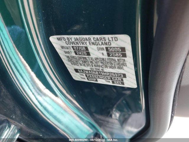 2009 JAGUAR XF SAJWA06B19HR26973 Photo 8