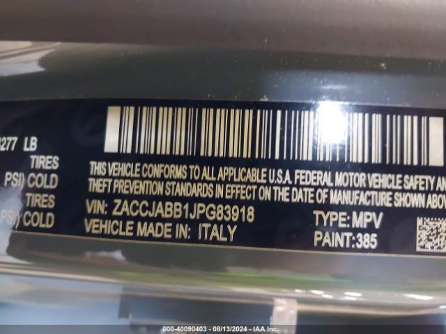 ZACCJABB1JPG83918 Jeep Renegade Altitude Fwd
