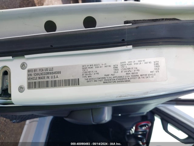 1C4HJXCG0MW849369 Jeep Wrangler Rubicon 4x4