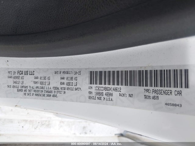 Chrysler 200 Limited 2016 1C3CCCAB6GN140612 Image 9