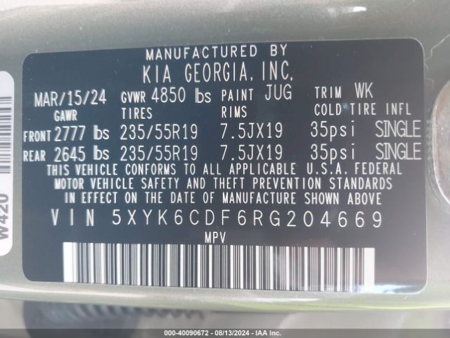 5XYK6CDF6RG204669 KIA Sportage X-line