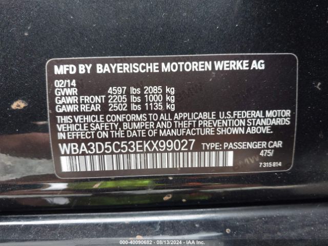 WBA3D5C53EKX99027 BMW 328d Xdrive