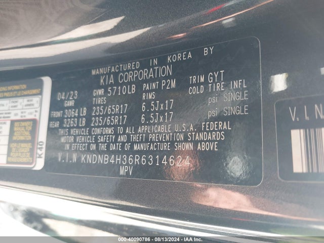 KIA Carnival Mpv Lx 2024 KNDNB4H36R6314624 Image 9