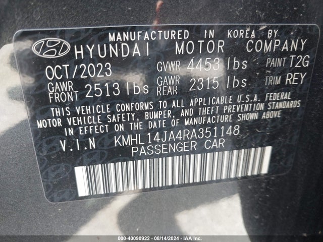Hyundai SONATA SEL 2024 KMHL14JA4RA351148 Image 9