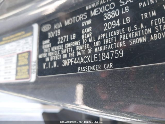3KPF44ACXLE184759 KIA FORTE GT