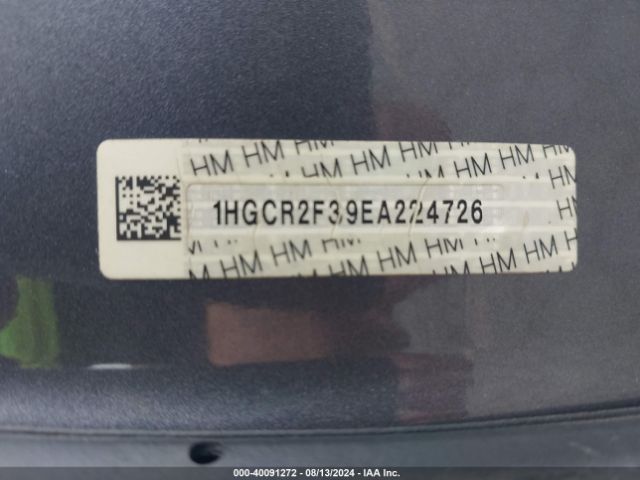 1HGCR2F39EA224726 Honda ACCORD LX