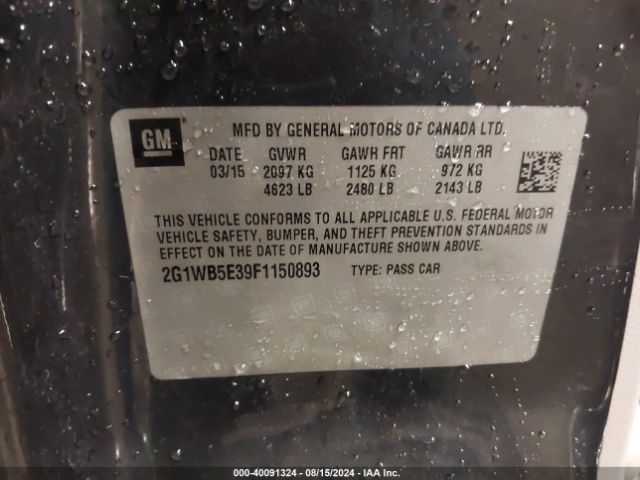 2G1WB5E39F1150893 Chevrolet Impala Limited Lt