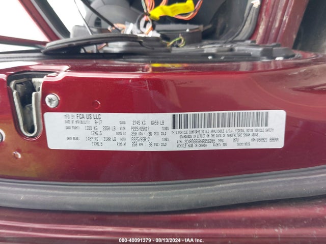 2C4RDGBG0HR856205 Dodge Grand Caravan Se Plus
