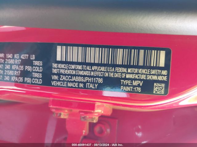 ZACCJABB9JPH11786 Jeep Renegade Latitude Fwd