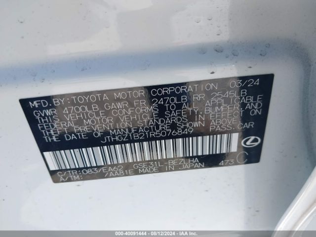 JTHGZ1B21R5076849 Lexus Is 350 F Sport