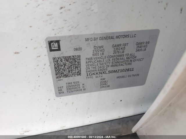 1GKKNXLS0MZ102811 GMC Acadia Awd Denali