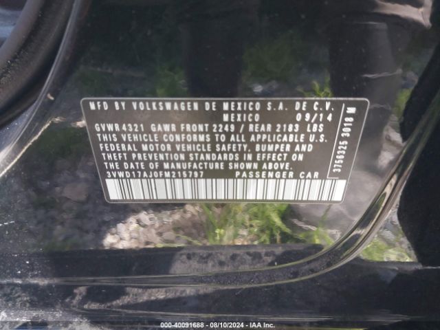 3VWD17AJ0FM215797 Volkswagen Jetta 1.8t Sport