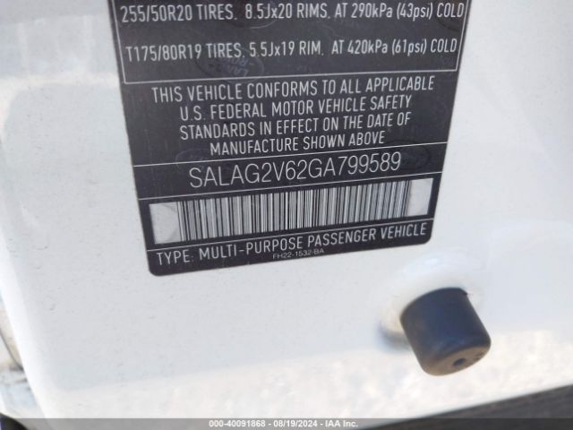 SALAG2V62GA799589 Land Rover LR4