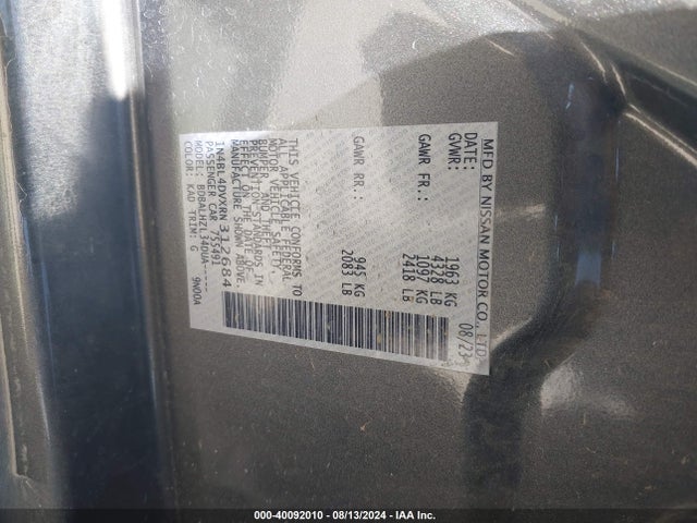 Nissan Altima Sv Fwd 2024 1N4BL4DVXRN312684 Image 9