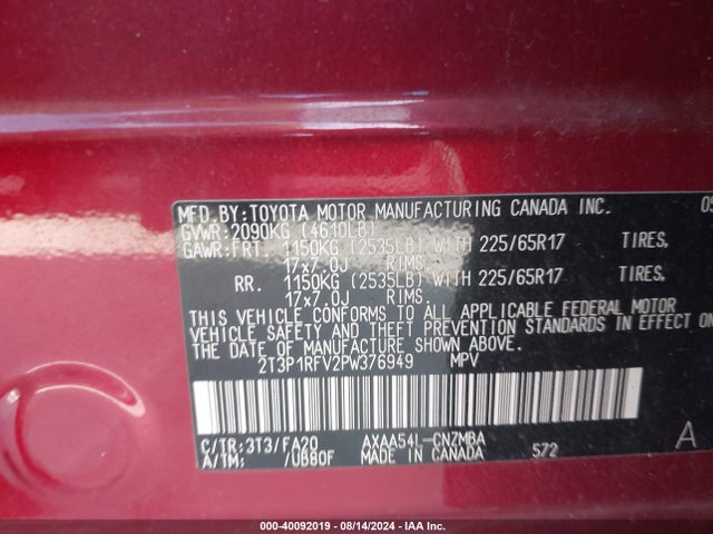 Toyota Rav4 Xle 2023 2T3P1RFV2PW376949 Image 9