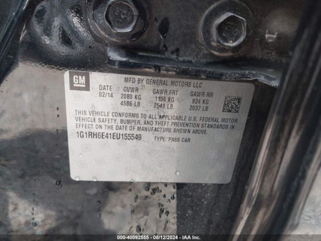 1G1RH6E41EU155549 Chevrolet Volt