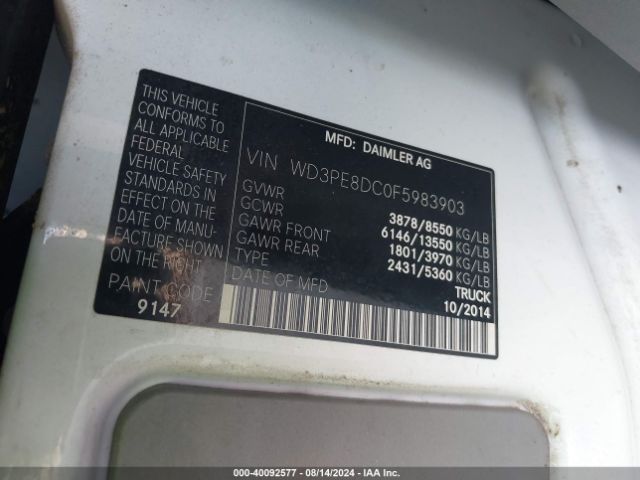 WD3PE8DC0F5983903 Mercedes-Benz Sprinter 2500 High Roof