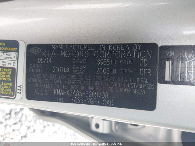 KIA FORTE EX 2015 KNAFX5A85F5269708 Image 9