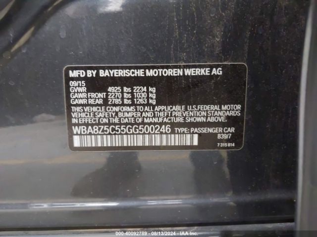 WBA8Z5C55GG500246 BMW 328i Gran Turismo Xdrive