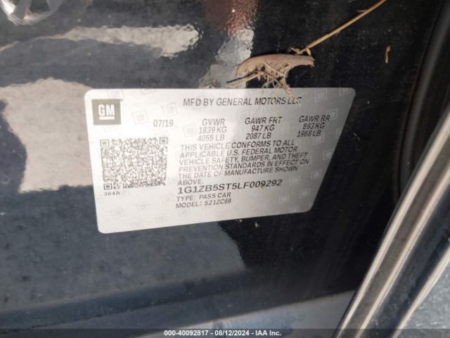 1G1ZB5ST5LF009292 Chevrolet Malibu Fwd Ls