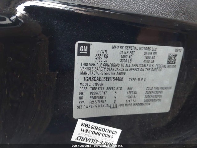 Chevrolet Tahoe Ls 2014 1GNSCAE05ER154406 Image 9
