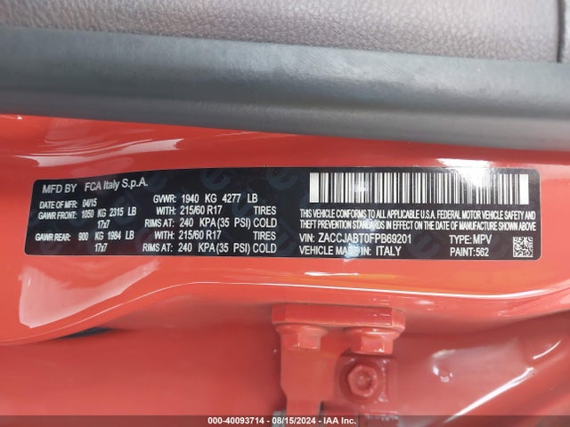 Jeep Renegade Latitude 2015 ZACCJABT0FPB69201 Image 9
