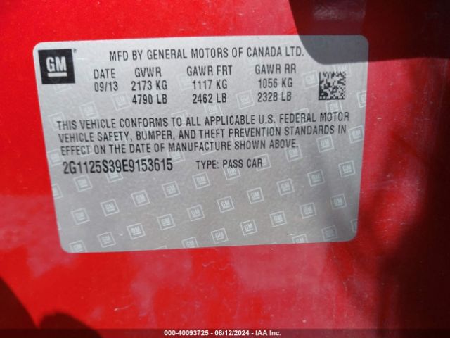 2G1125S39E9153615 Chevrolet Impala 2lt