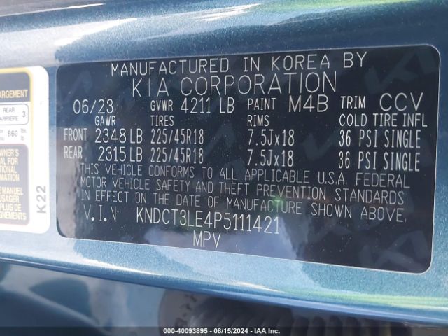 2023 KIA NIRO KNDCT3LE4P5111421 Photo 8