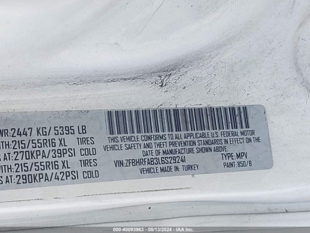 ZFBHRFAB3L6S29241 RAM Promaster City Tradesman