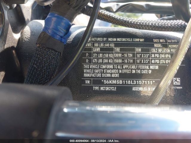 2020 INDIAN MOTORCYCLE CO. SCOUT 56KMSB118L3157111 Photo 9