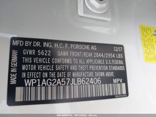 WP1AG2A57JLB62406 Porsche Macan Gts