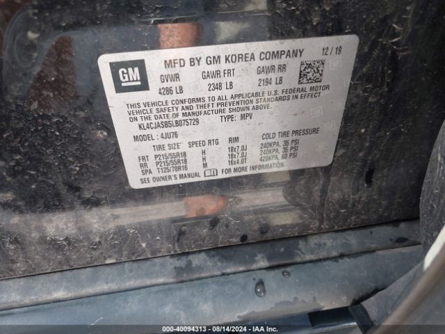 KL4CJASB5LB075729 Buick Encore Fwd Preferred