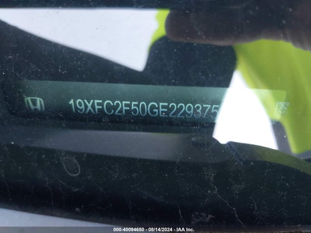 Honda Civic Lx 2016 19XFC2F50GE229375 Image 9