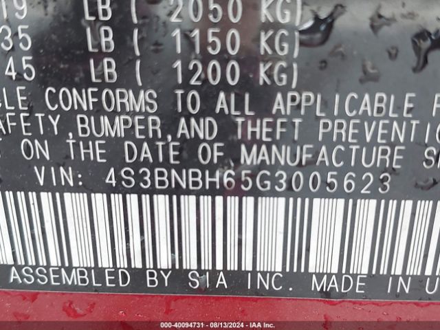 4S3BNBH65G3005623 Subaru Legacy 2.5i Premium