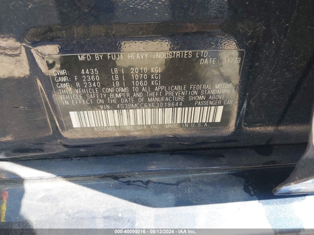 4S3BMCC6XE3019644 Subaru Legacy 2.5i Premium