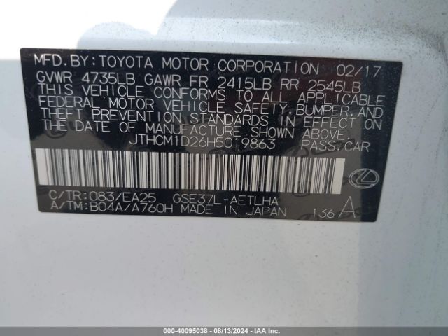 JTHCM1D26H5019863 Lexus IS 300
