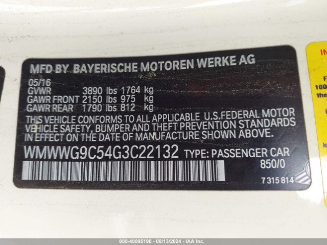 Mini Convertible Cooper S 2016 WMWWG9C54G3C22132 Image 9