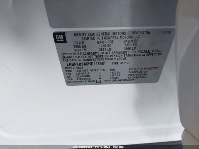 LRBFXBSA6HD115681 Buick Envision Essence