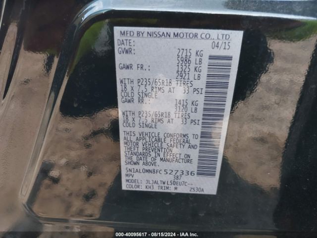 5N1AL0MN8FC527336 Infiniti QX60
