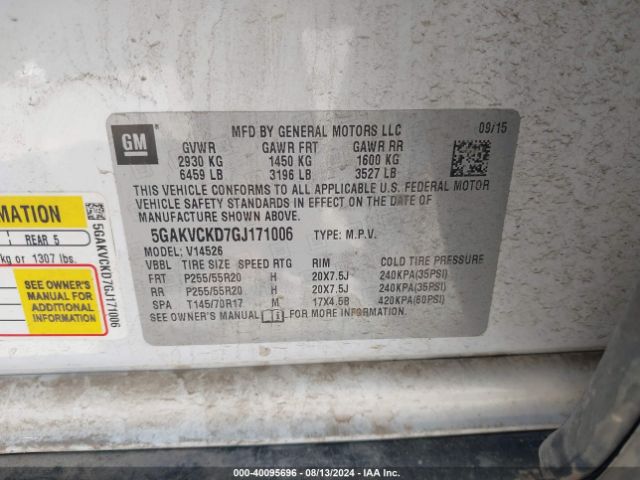 5GAKVCKD7GJ171006 Buick Enclave Premium