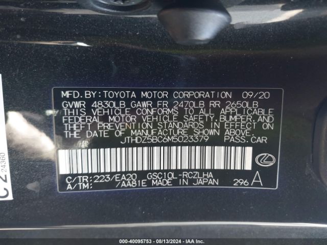 JTHDZ5BC6M5023379 Lexus RC 350