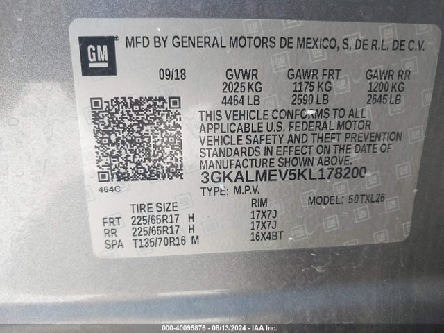 GMC Terrain Sle 2019 3GKALMEV5KL178200 Image 9