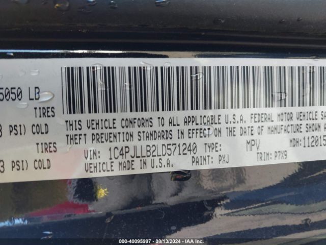 1C4PJLLB2LD571240 Jeep Cherokee Altitude Fwd