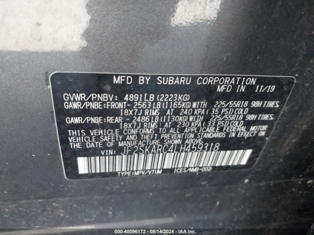 JF2SKARC4LH459318 Subaru Forester Sport